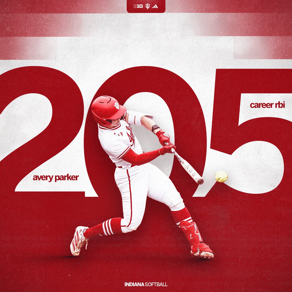 IndianaSB's tweet photo. Indiana Softball’s new all-time RBI leader: Avery Parker! 🤩 https://t.co/f9vxzLQoT6