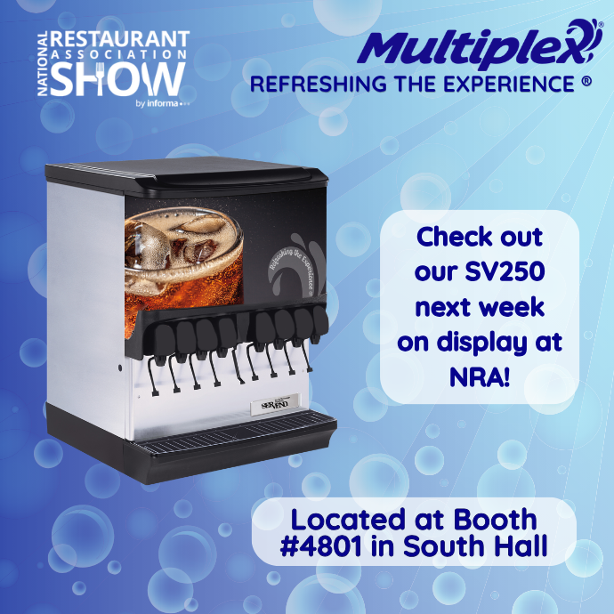 Multiplex_bvrg's tweet photo. We are almost 1 week away from the @NatlRestShow🎉
Join us May 16th-19th in Chicago and come chat with our team.
We will be displaying our SV250 - come check it out!! 😎

#Welbilt #aligroupfs #Multiplex #SerVend #NRA #2026restaurantshow #SV250 https://t.co/H9W8Gn3Rhs