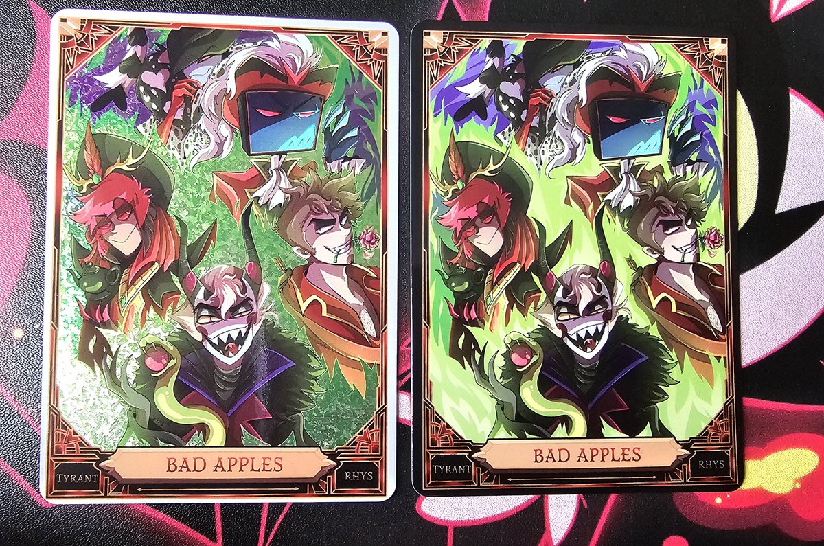 TyrantRhys's tweet photo. These lovelies have finally arrived! 
Orders are being packed as we speak and all will go out next week!

Thank you all again for your purchases! This collab with @/Arcticdust1 was a lot of fun! ☺️✨️✨️

#hazbinhotel https://t.co/z6chYb1FK8