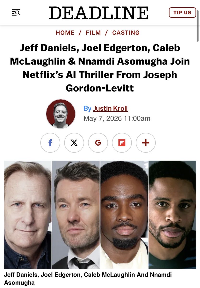 updatescaleb's tweet photo. Caleb McLaughlin has been announced as a cast member in Netflix’s upcoming AI Thriller directed by Joseph Gordon-Levitt!

via Deadline https://t.co/B2ncqWASex