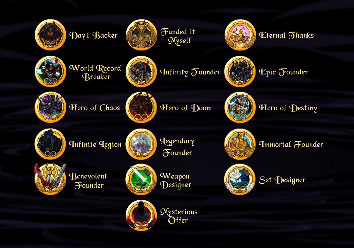 🏆 The AQWorlds team is getting the AQW: Infinity Kickstarter badges for the Book of Lore and character pages ready for upload this week. Let me know which one is your favorite!
#AQWInfinity AQ2D.com