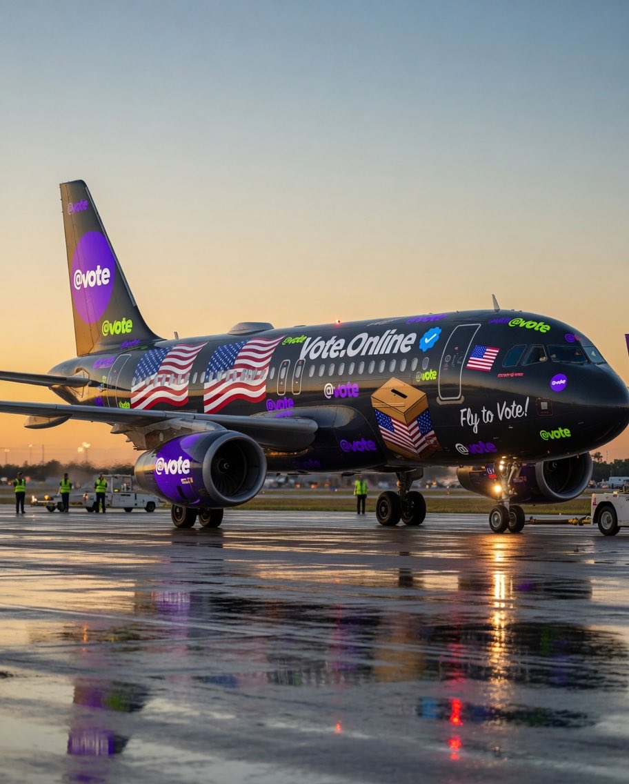 vote's tweet photo. hey @SpiritAirlines can we pls use one of the leftover planes… gotta get these people to the polls https://t.co/6kawfzWCjr