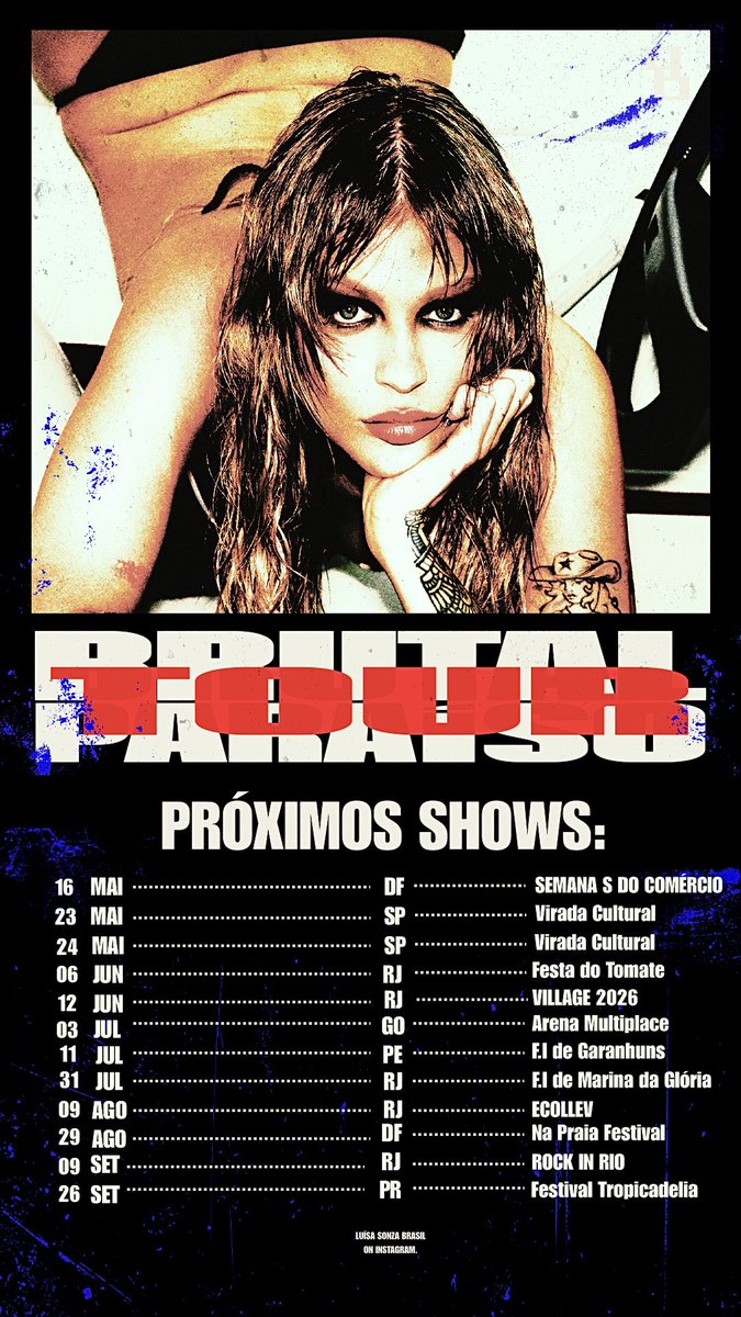 🚨Confira a agenda dos próximos shows de Luísa Sonza — feita por nós!

Onde a gente se vê? 💙