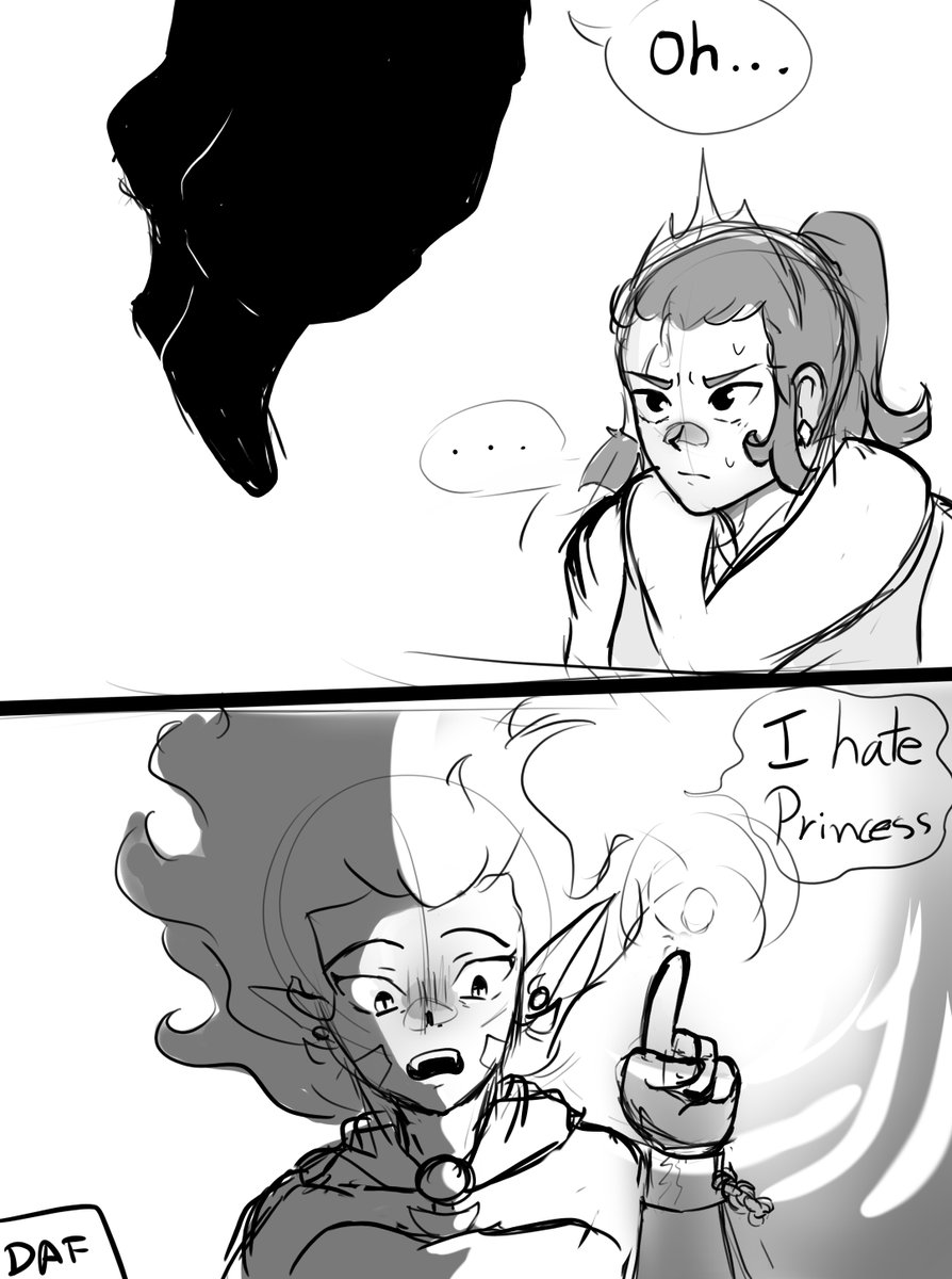 Fran08UwU's tweet photo. #spop #frosta #sheraAU #artmoots #art #fanart 
My shera AU Part 1 and 2 (Finally had the time to draw TuT)ㅤ
Candela hates princesses (she is a princess...) https://t.co/BVSFo28jqf