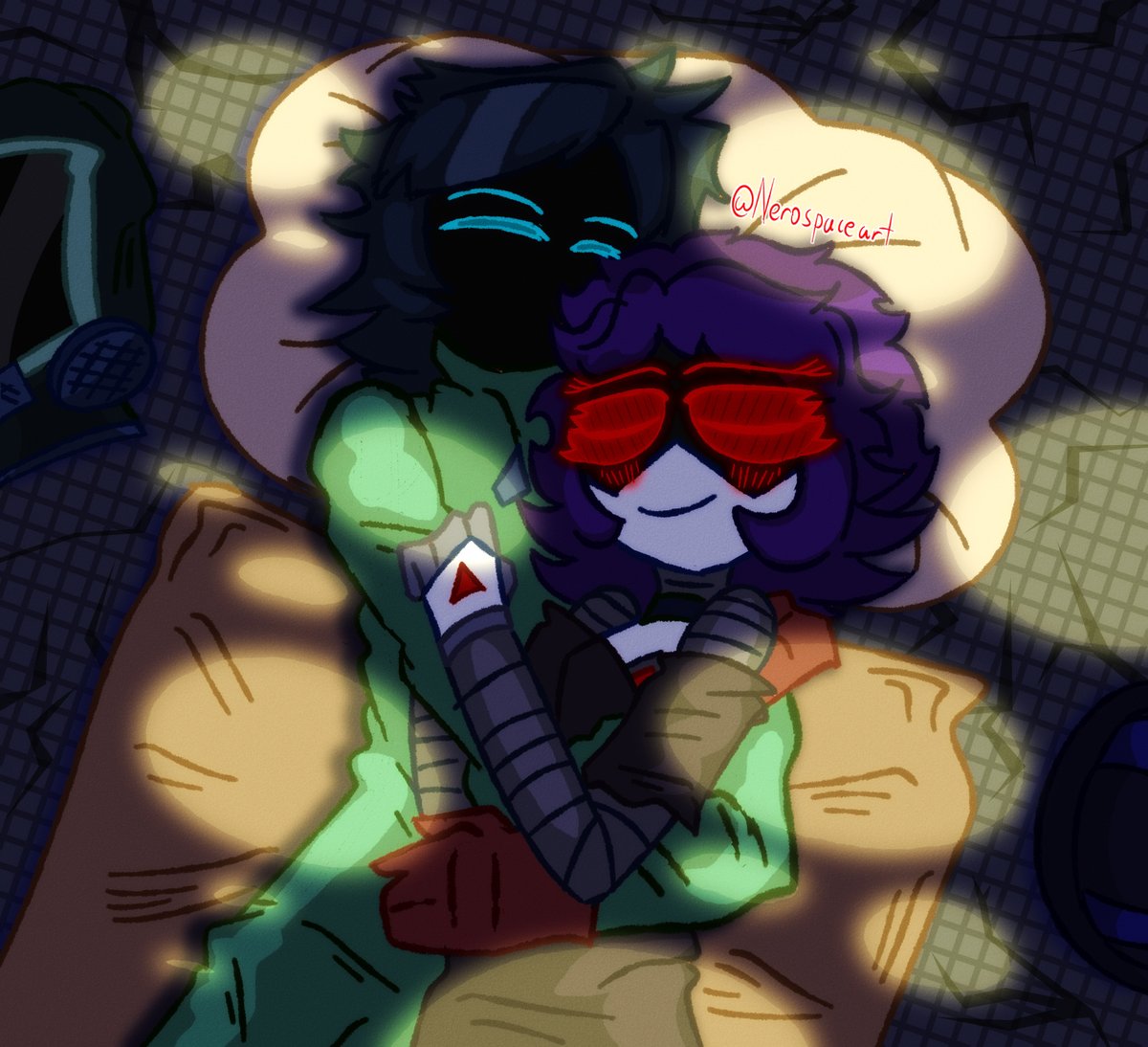 Nerospaceart's tweet photo. Cuddling Together
#murderdrones #murderdronesart #murderdronesfanart #yeva #mitchell #mitchelltheintern #mdmitchell #murderdronesmitchell #silentmask https://t.co/f6EgZ2d2hZ