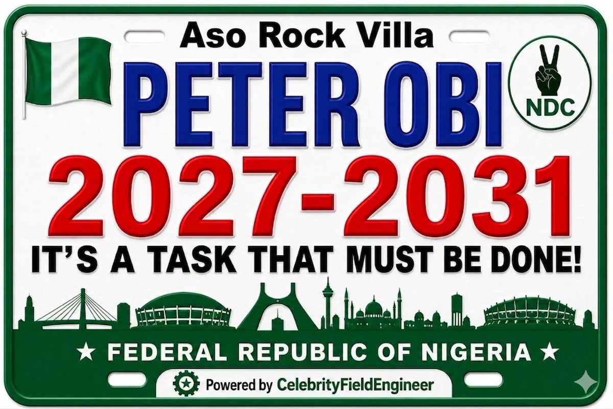 2027 is the revolution. Peter Obi is the revolution.

Nigeria MUST be OK. This is a task that MUST be done ✌️