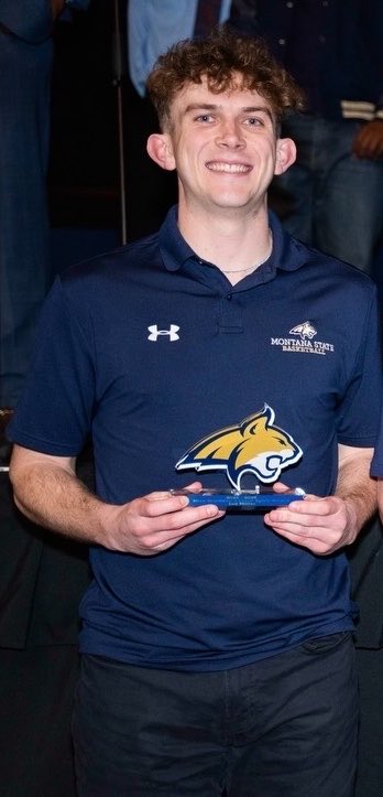 MSUBobcatsMBB's tweet photo. Congrats to Jed Miller on being awarded the Nico Harrison Bobcat Spirit Award! 

“Nobody has embodied the Bobcat spirit in my time at Montana State more so than Jed Miller. His unselfishness, leadership and competitive passion were huge drivers of our team success.” - Coach Logie https://t.co/rTDqkduFou