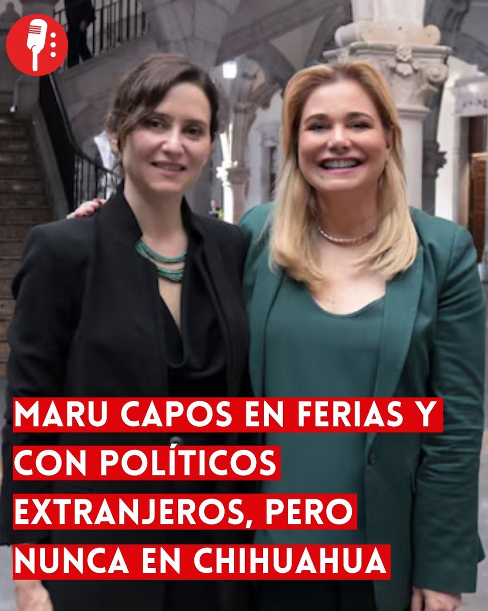 ⭕ OJO | MARU CAMPOS EN FERIAS Y CON POLÍTICOS EXTRANJEROS, PERO NUNCA EN CHIHUAHUA

La gobernadora de Chihuahua, Maru Campos (<a href="/MaruCampos_G/">Maru Campos</a>), sólo tiene tiempo para visitar Aguascalientes y asistir por segunda vez a la FNSM y reunirse con políticos extranjeros, pero no para dar