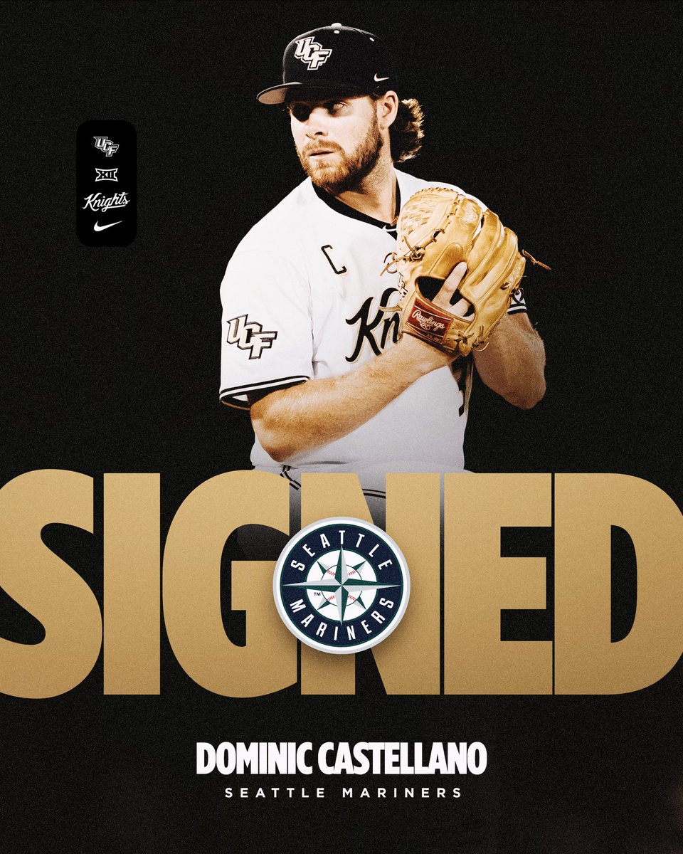UCF_Baseball's tweet photo. Congrats to former LHP Dominic Castellano on signing with the Seattle Mariners ✍️

Way to go, Dom! https://t.co/SD9HukE1cm