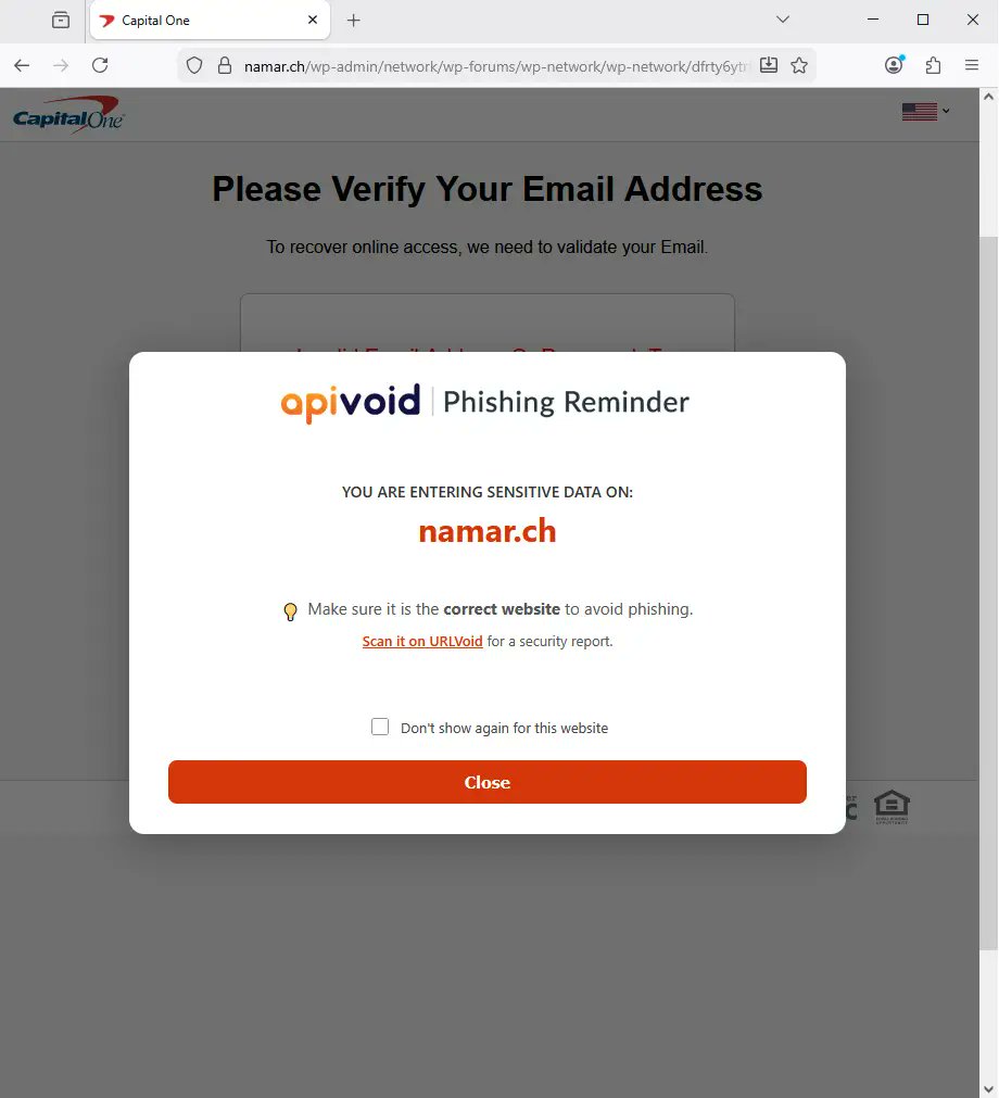 apivoid's tweet photo. 🛡️ We released @apivoid Phishing Reminder v1.3: a browser extension  that warns you before entering passwords or sensitive data on unfamiliar  websites, helping reduce the risk of phishing attacks ➡️  https://t.co/Aw7RnJhNwH #cybersecurity #phishing #infosec #chrome  #firefox https://t.co/tRcZsD8M5e