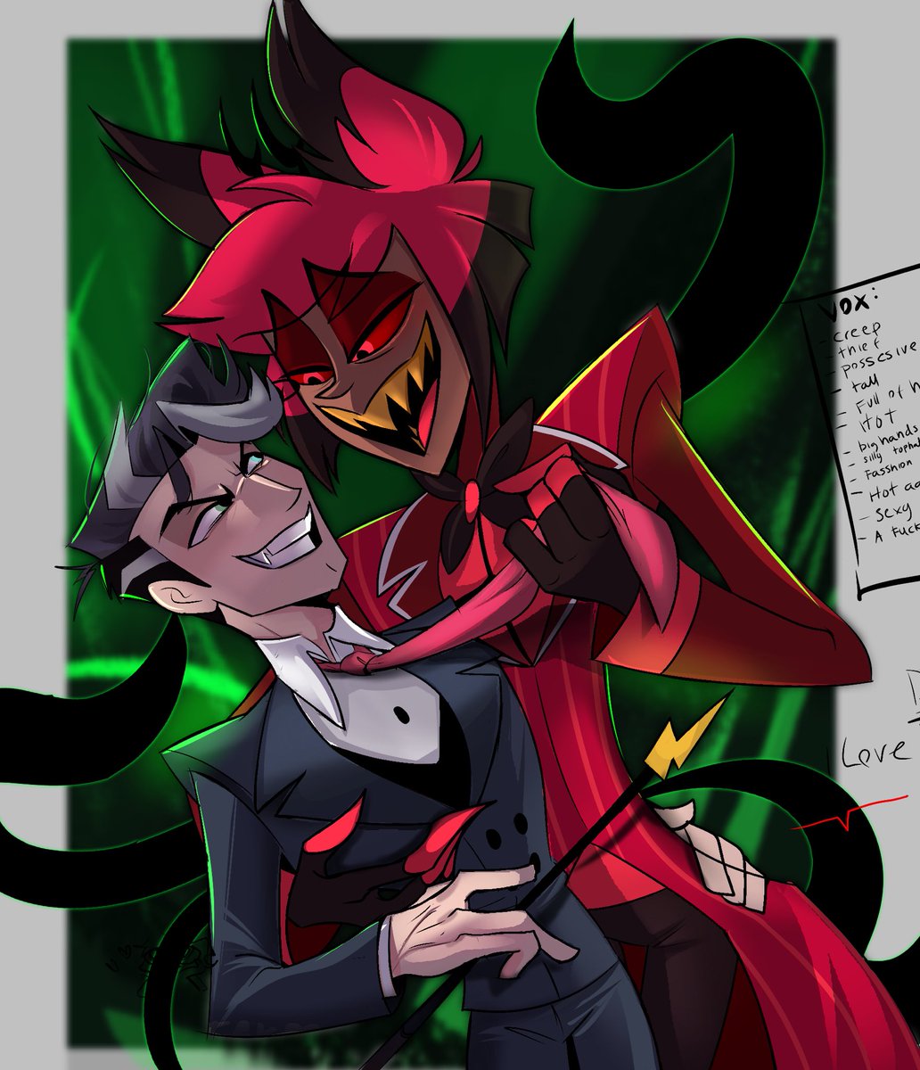 Alastor noooo dont pull my tie 😏 type shit #radiostatic