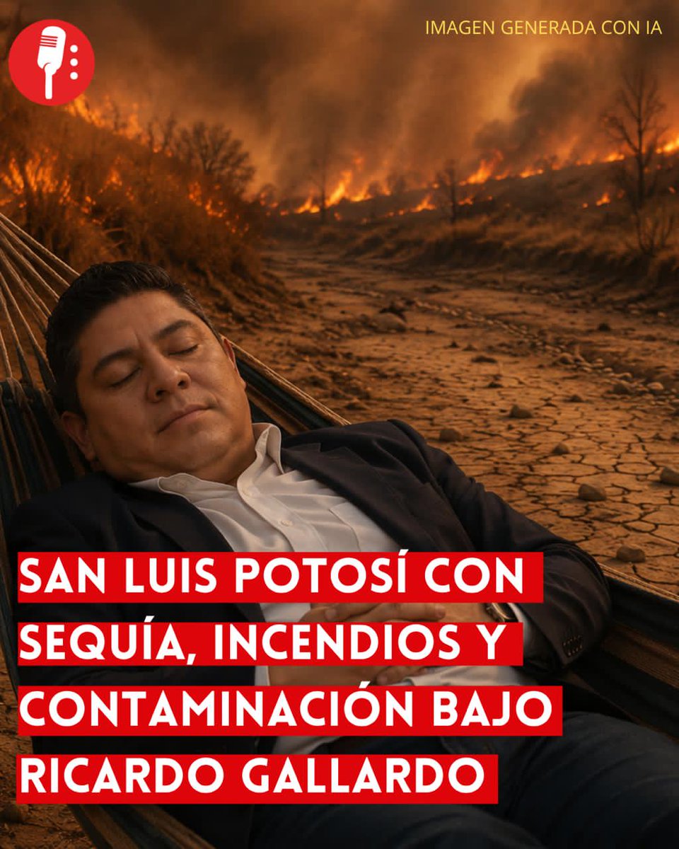 ⭕ OJO | SAN LUIS POTOSÍ CON SEQUÍA, INCENDIOS Y CONTAMINACIÓN BAJO RICARDO GALLARDO

San Luis Potosí se seca, se quema y se contamina mientras Ricardo Gallardo (<a href="/RGC_Mx/">Ricardo Gallardo Cardona 🇲🇽</a>) sigue reaccionando tarde. La Cascada de Tamul quedó completamente seca, el estado vive la peor crisis hídrica