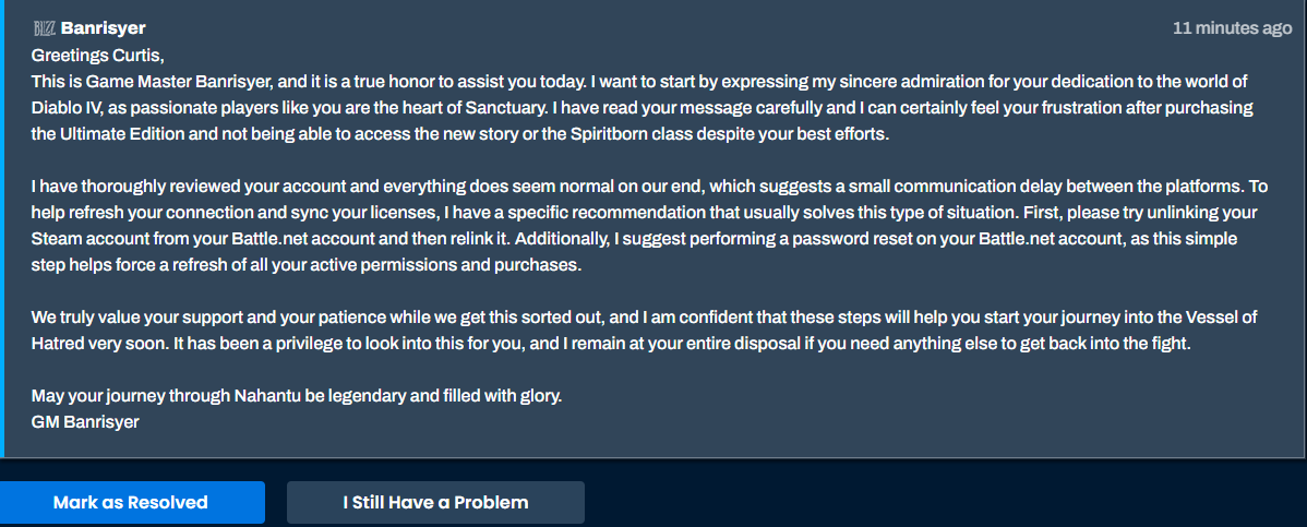 Devilhunter276G's tweet photo. I give up. 
Worst "customer support" experience ever. https://t.co/9m2qZuXrIF