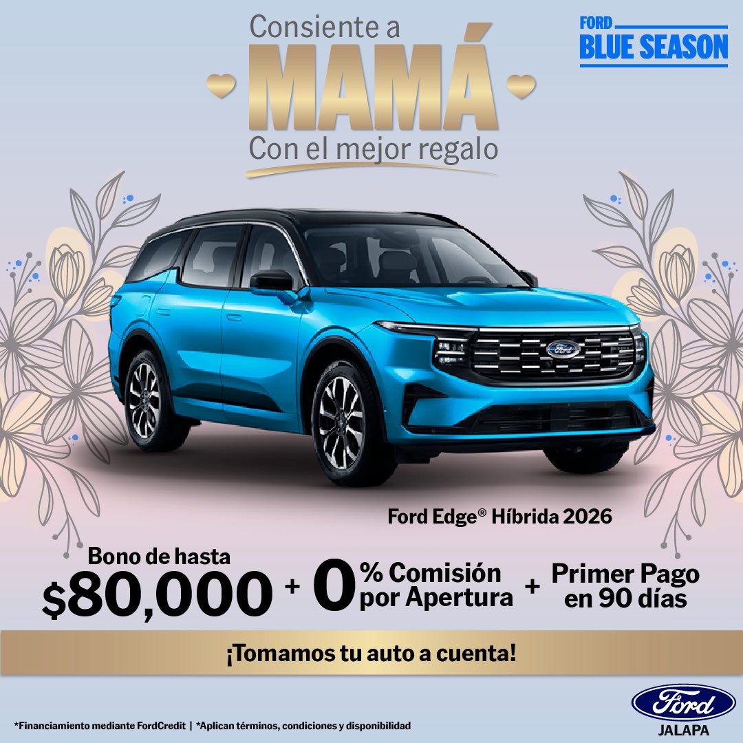 ¡Mamá se merece lo mejor! Visítanos y regálale su Ford ideal 😎💙

#ford #mom #mothersday #fordmx