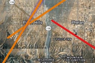 engineco16's tweet photo. New vegetation fire #PinonHills  Hwy. 138 x/Wintergreen Road. @CALFIREBDU  San Bernardino County. Looks to be a couple of acres burning to the south. https://t.co/B0osnq4Ogp