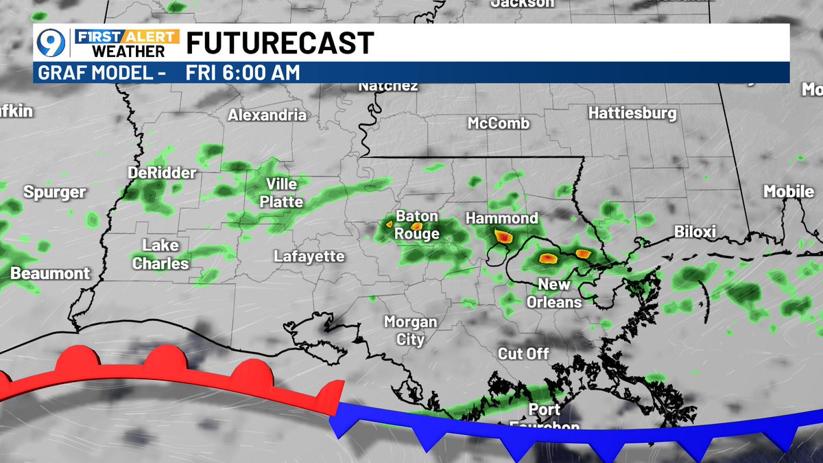 Rounds of showers and thunderstorms are expected over the next couple ...
