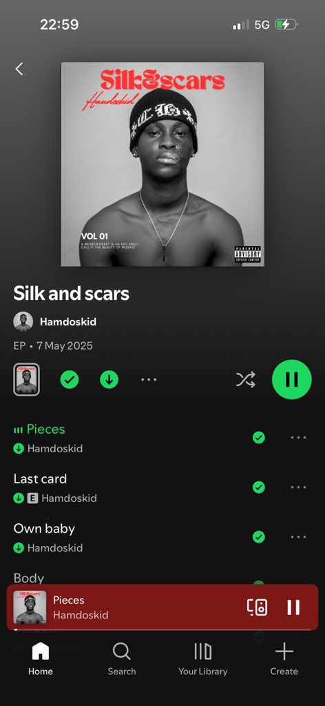 hamdoskid's tweet photo. Congratulations to me 
Silk and scars Ep hits 17k+ streams
After A whole year🙏🎉🎉🎉
Might look small but this really means alot mehn🔥🔥🎉🎉 https://t.co/8jjqnBWxYK