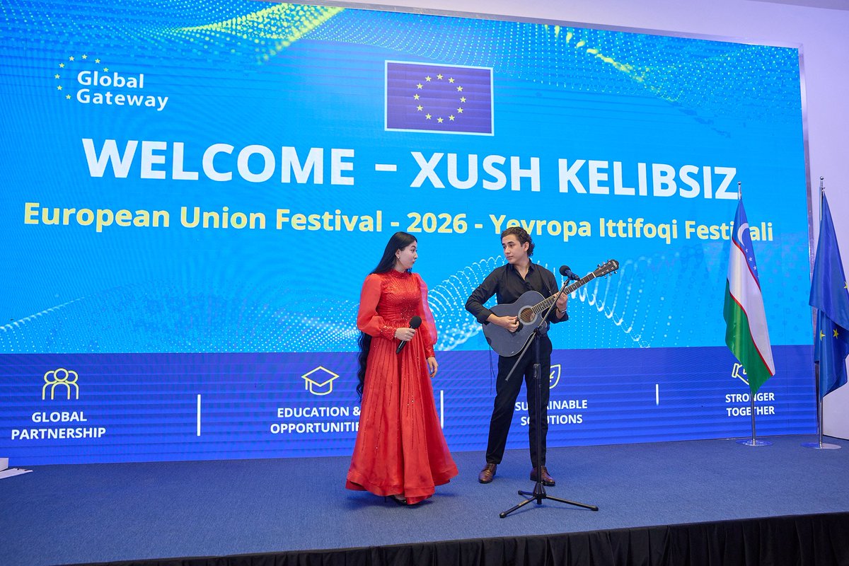 EmbEsUzbekistan's tweet photo. España se sintió y mucho en el #EUFestival con las actuaciones de Sabrina Maxambatqulova y Arman Kulnazarov. Impresionantes actuaciones que hicieron vibrar al publico y nos trajeron un pedacito de España a Uzbekistán. ¡Muchas gracias!🇪🇸🇺🇿
Photo credit: @EU_Tashkent https://t.co/t28NmJOEfZ