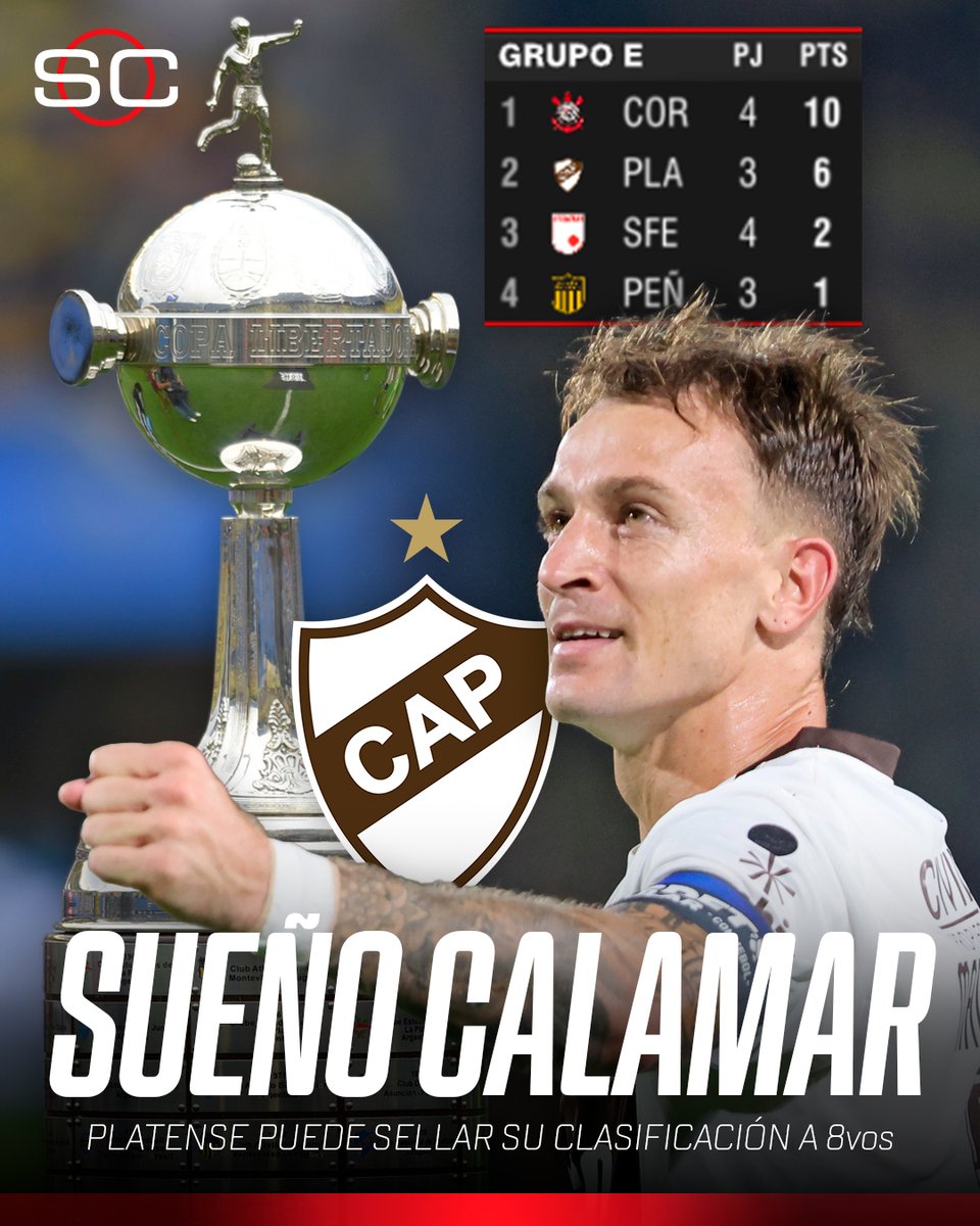 🤩 ¡QUÉ MOMENTO, CALAMARES!

🔜 Platense recibirá a Peñarol en Vicente López por la cuarta fecha de la fase de grupos de la CONMEBOL #Libertadores y, en caso de ganar, ya sellaría su CLASIFICACIÓN a los OCTAVOS DE FINAL en su PRIMERA PARTICIPACIÓN en el certamen