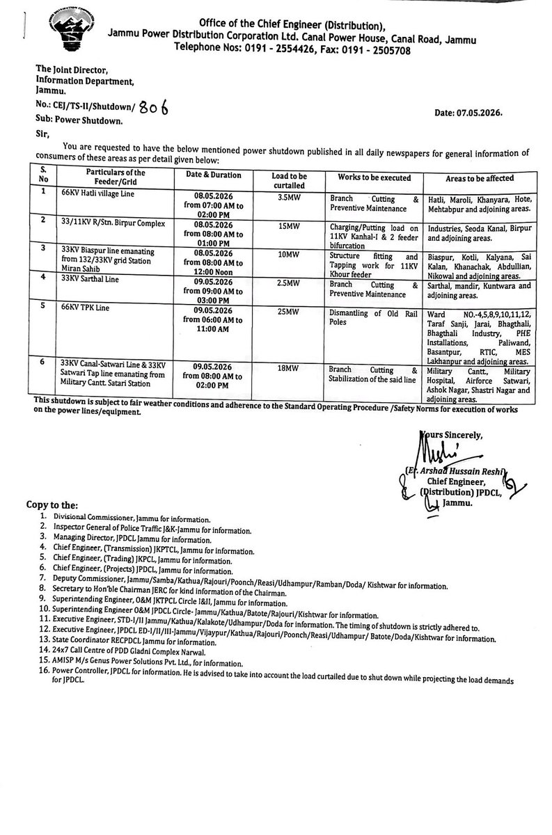 Jammu Power DISCOM tweet media