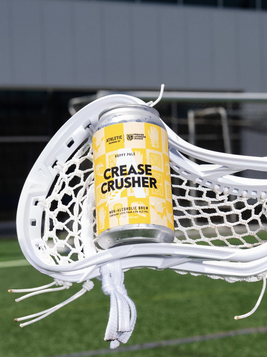 AthleticBrewing's tweet photo. New season, new brew 🥍🍻

Crafted in collaboration with @PremierLacrosse, Crease Crusher is a pale brew with a smooth malt balance and vibrant fruity aromas. 

Grab a 6-pack for game day at https://t.co/vvI287I2sx https://t.co/3iX0PJuv5S
