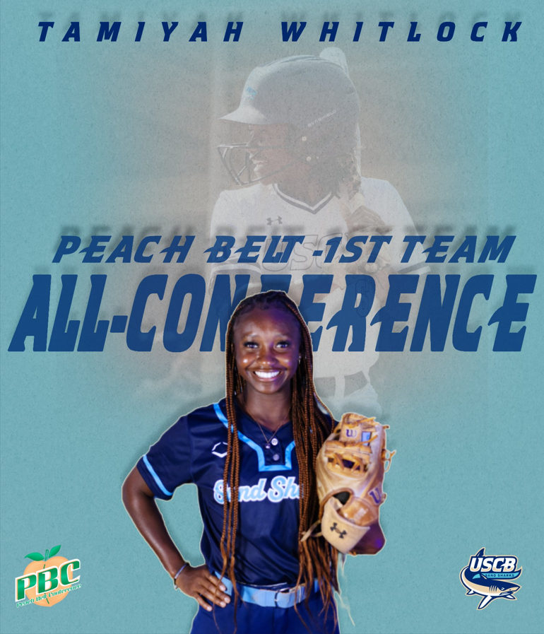 USCBAthletics's tweet photo. Congratulations to Tamiyah Whitlock for earning Peach Belt First Team All-Conference! 
#FINSUP https://t.co/qfPOwws9UU