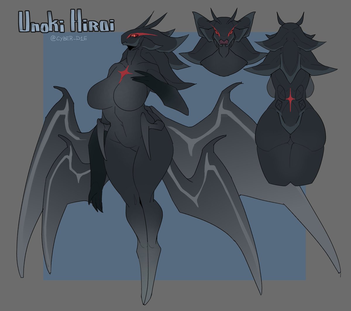 cyber_d1e's tweet photo. My girl's redesign
(like @demonikyu  character - Mushi, she became a dracomantid) https://t.co/wCIg1Zi50o