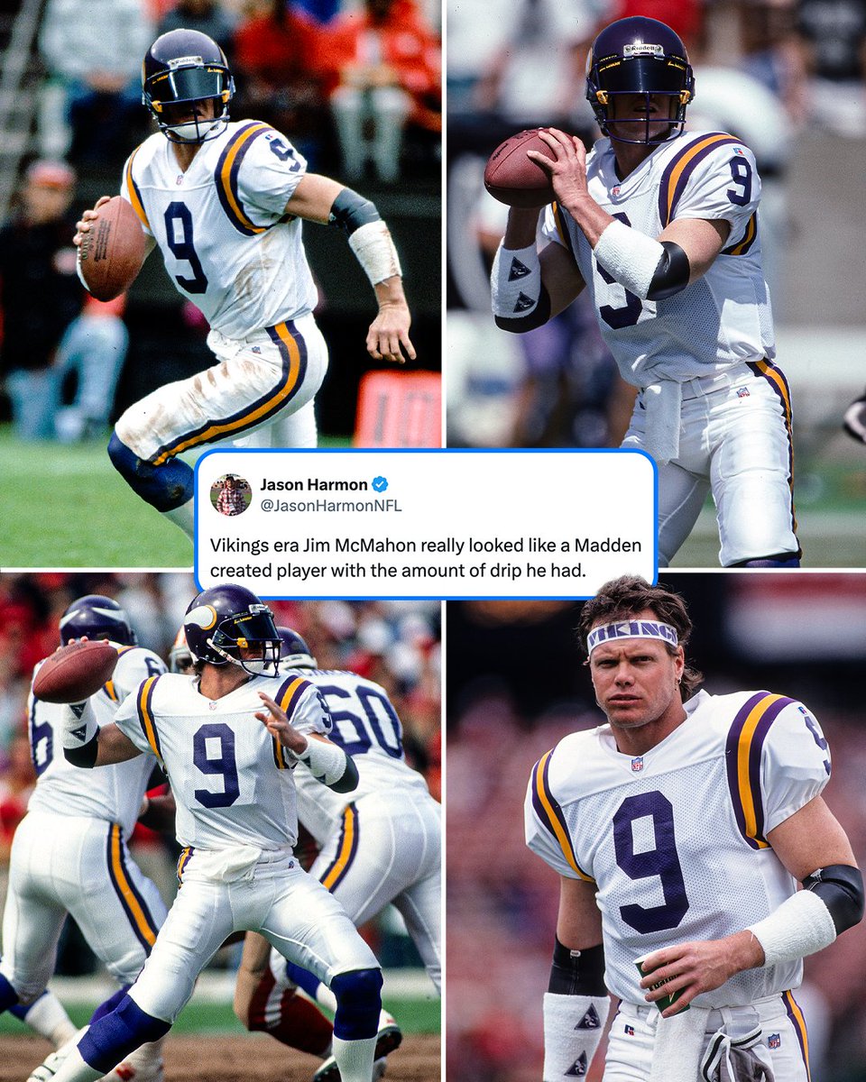 Jim McMahon really brought the aura to the field 🔥

(h/t <a href="/JasonHarmonNFL/">Jason Harmon</a>)