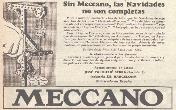 JAblanque's tweet photo. Alguien se acuerda del MECCANO? Yo lo conocí. Anuncio de  1934. Biblioteca Nacional de España. https://t.co/FPtvCZRz9o