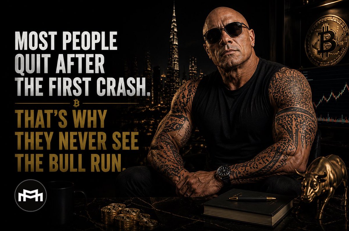 MasterMofc's tweet photo. Weak hands panic.
Strong minds build.
Every cycle transfers wealth from emotional people to disciplined ones.
Survive long enough to become legendary.
#melegamarco #melega #Crypto #BullRun #Mindset
$MARCO https://t.co/9ky3mWENdL