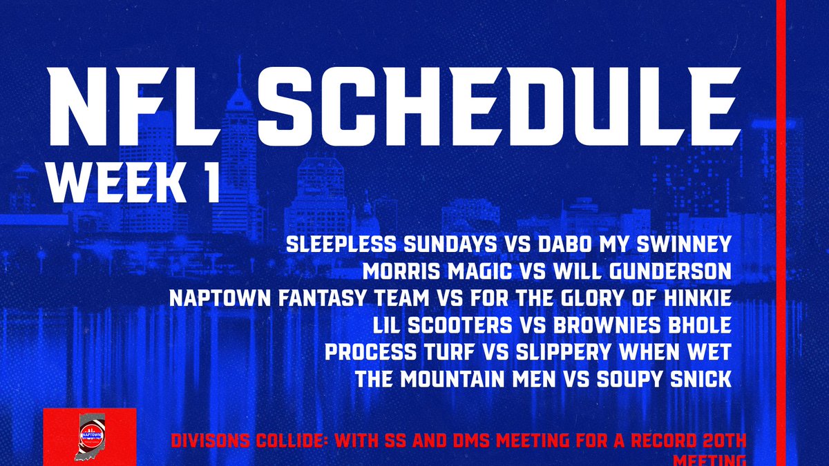 LeagueNaptown's tweet photo. SCHEDULE RELEASE https://t.co/VlBpF2DBGz