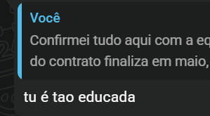 esse entra na lista de elogios favoritos