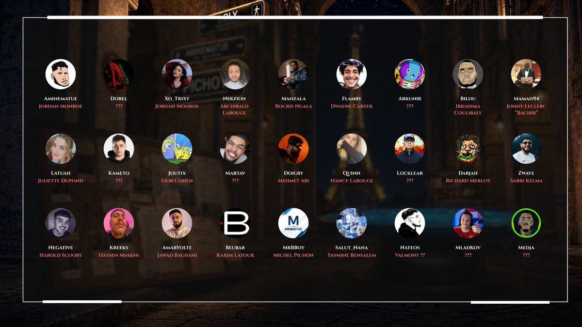 Grand_FanRP's tweet photo. Petite liste contenant quelques personne qui seront dans le RP
Il n'y a pas tout le monde mais c'est pour vous donner un petit avant-gout on va dire 😁 https://t.co/bz9ueGLcnj