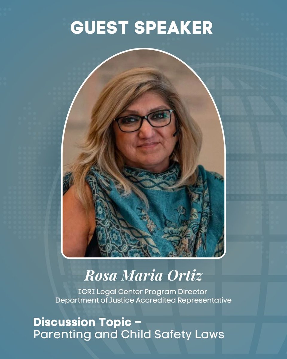 IntrntlCouncil's tweet photo. Join us Sat, May 30 at 9:30 AM for Women’s Wellness Group! 🌼

ICRI Office, 7315 Maple St, Omaha.

Guest speaker Rosa Ortiz will share on U.S. laws around parenting &amp; child safety.

All are welcome 💙
#WomensWellness #ICRI #KnowYourRights https://t.co/O3WQ8keNMI