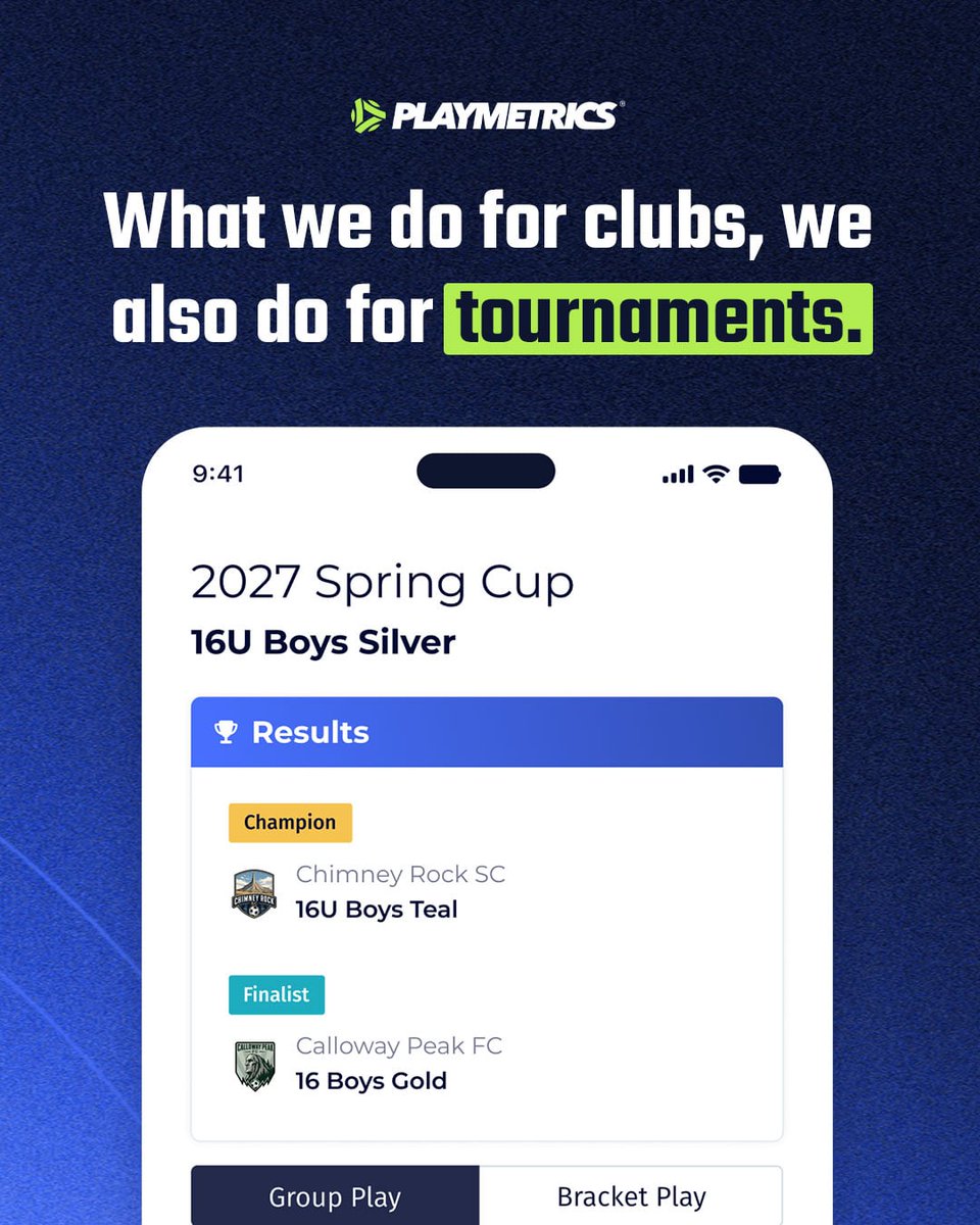 PlayMetrics's tweet photo. Your tournament deserves better than antiquated tools, spreadsheets, and crossed fingers.
We keep your event running smoothly from first registration to final whistle. Learn more: https://t.co/pz4O7K4pDt https://t.co/vGUYjVLCf2