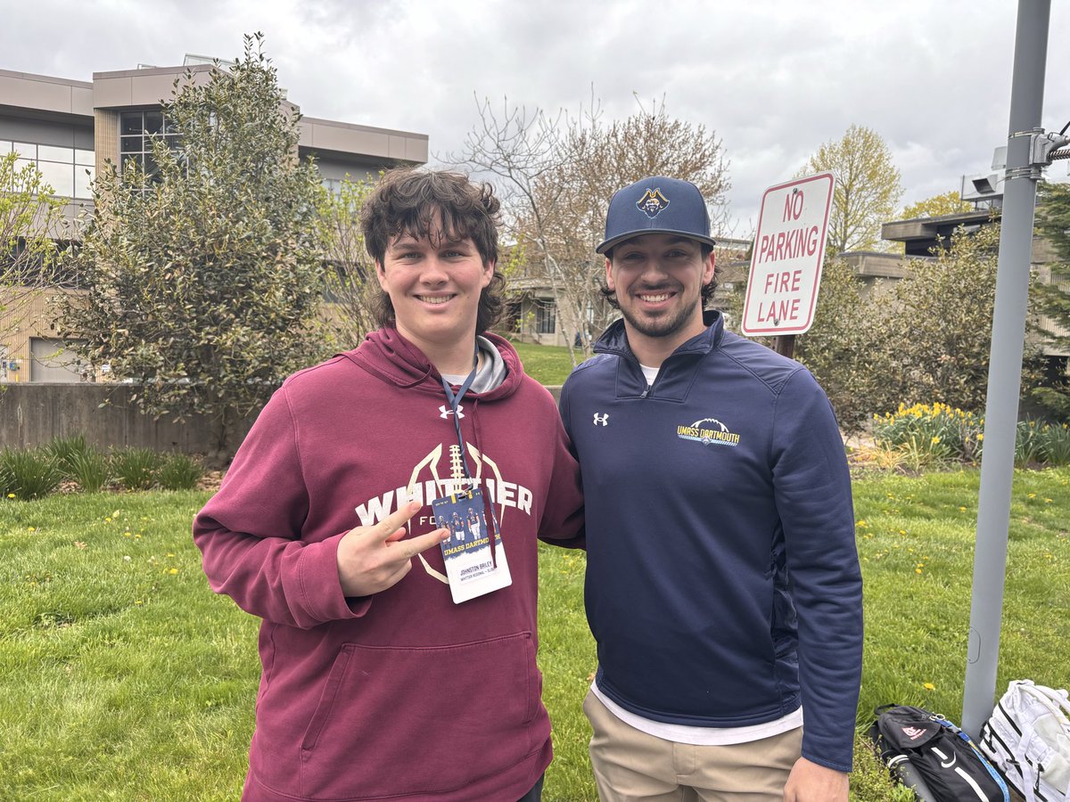 Johnstoniscool's tweet photo. Thank you so much to the coaching staff at Umass Dartmouth for having me out this weekend and touring campus. It was a great opportunity to learn what it’s like to be a Corsair #Corsairs #WinTheRep
@UMASSDCoachSly @CorsairFootball @UMDCoachFaniel @UMASSDCoachBord https://t.co/wQxsJJNEFK