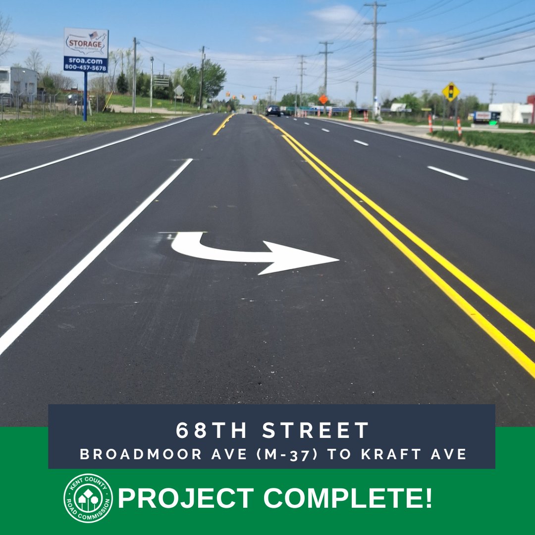 MIKCRC's tweet photo. This project consisted of cold milling the existing roadway, followed by the placement of two courses of hot mix asphalt (HMA) and the installation of permanent pavement markings. Project contractor: Michigan Paving &amp; Materials https://t.co/PLNa72yrL5