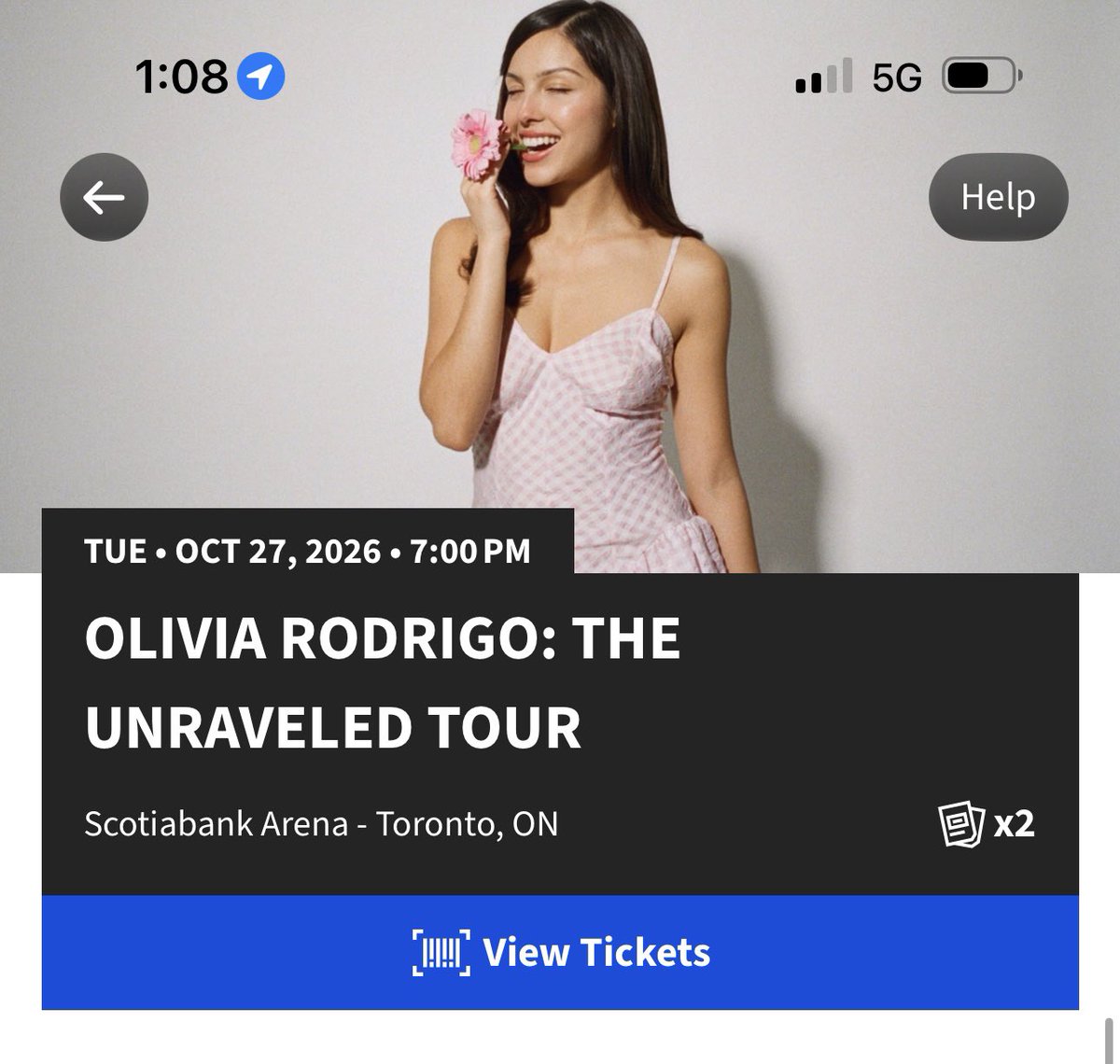 wretchednwrong's tweet photo. im finally seeing olivia 😭😭😭 https://t.co/zhfjwz9xeS