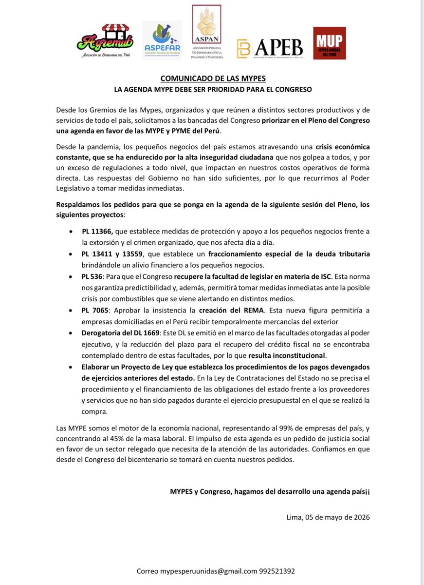 El pequeño empresario peruano trabaja todos los días con incertidumbre, tratando de mantener vivo un negocio que sostiene a toda su familia. #PeruConLasMypes