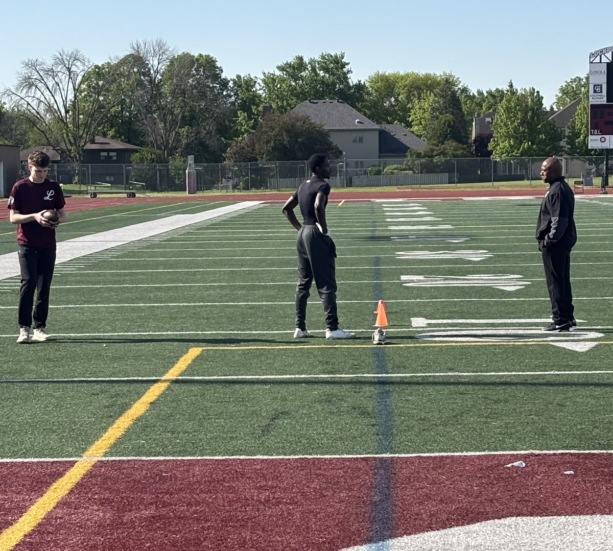 LTHSfootball's tweet photo. Thanks for coming out Coach! Expecting big things from @KhairiSias_ this season AND beyond!! 🏈🙌🏻 https://t.co/OmVppSw0Yh