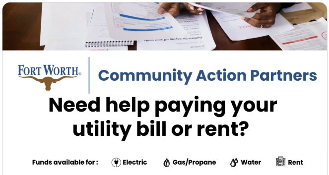 earlylearningtx's tweet photo. ⏰Don’t Miss This! Community Action Partners - Fort Worth is hosting in-person appointments on May 13, 2026, to provide direct assistance for Tarrant County residents who need help paying off utility bills or need rental assistance.
For more details https://t.co/7jIqdYz1cA https://t.co/4QSHWEeJe9