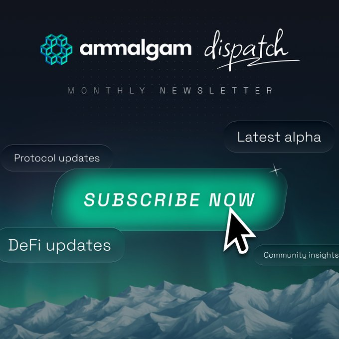 ammalgam's tweet photo. Everything happening at Ammalgam, in one place.

Join our newsletter for:
🔹 Protocol updates and milestone highlights
🔹 Deep dives on LP strategies
🔹 DeFi news and market updates

https://t.co/KkBDOznLBF https://t.co/EFJ3u0L3y4