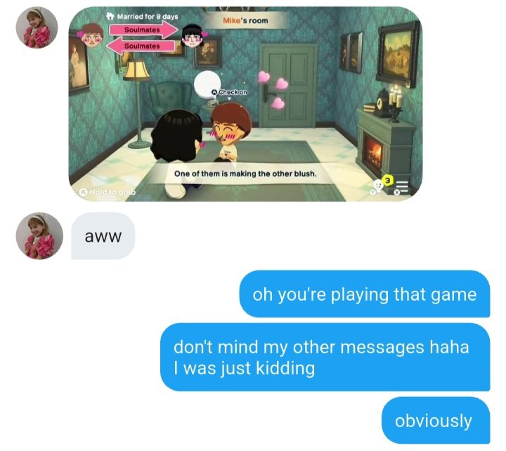 Holly playing barbies with Mike and Will in tomodachi life