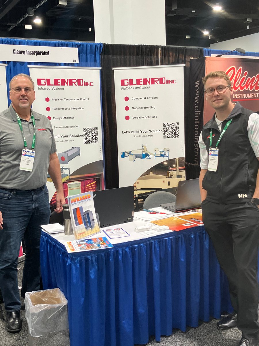 GlenroInc's tweet photo. It's the last day at the Electrical Wire Processing Technology Expo in Milwaukee. We’re here at Booth 219 all day. If you’re at the show, stop by to connect with Eric and Andrew!

#EWPTE2026 #WireProcessing #Manufacturing https://t.co/7Xpx7TSKMU