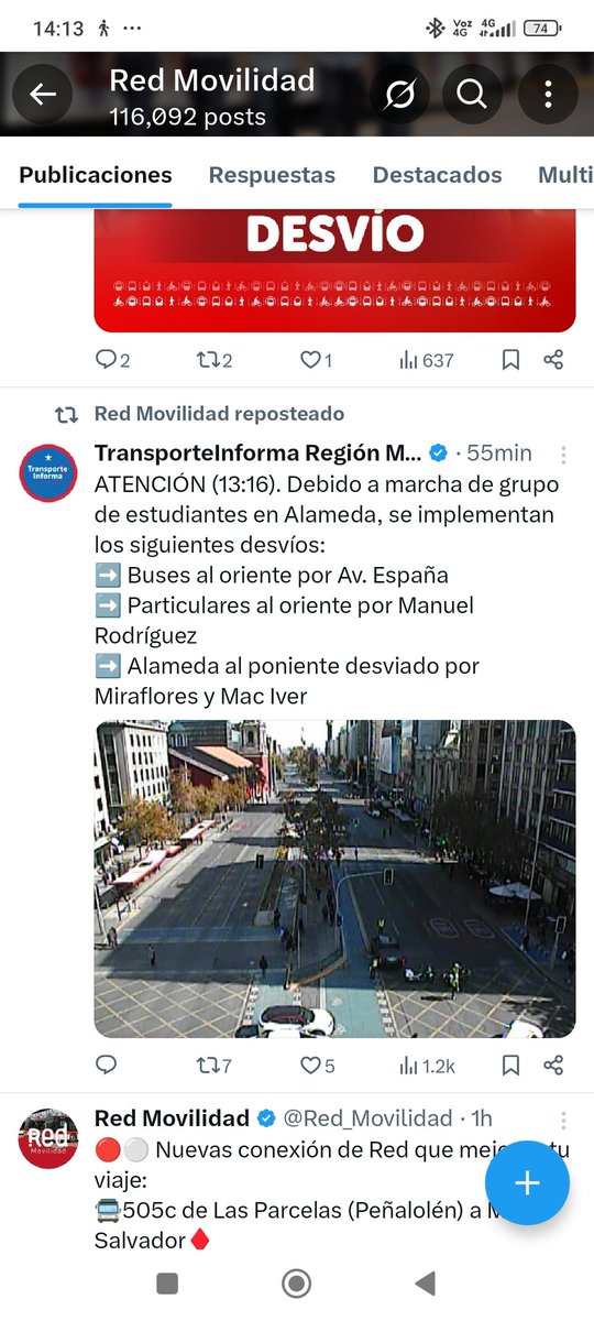 jekitabg's tweet photo. @Red_Movilidad Alameda cerrada x manifestaciones de estudiantes https://t.co/WHKrYUwwLD