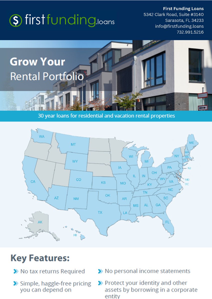 FirstFundingLo1's tweet photo. 30 Year Loans for Residential and Vacation Rental Properties

Contact us:
📷 info@firstfunding.loans
📷+1 732-991-5216
📷 https://t.co/5E22XyxeHZ https://t.co/40xpV6AVm3