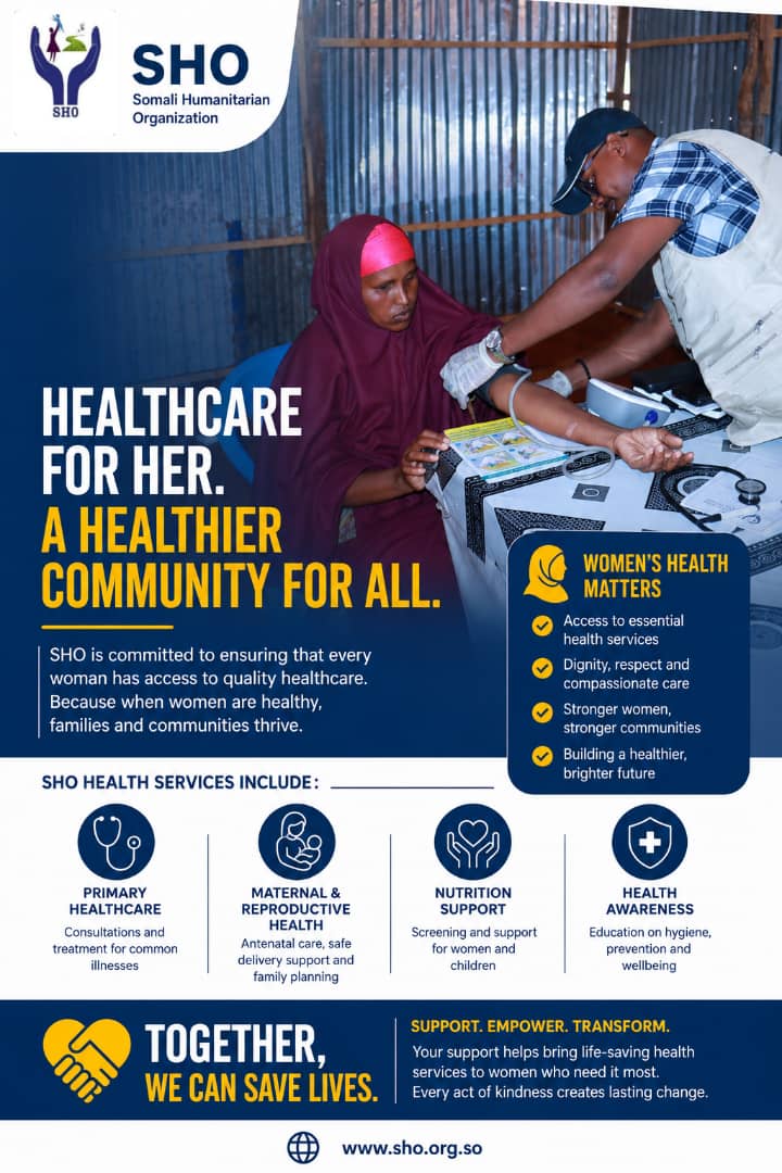 ShoSomalia's tweet photo. Every woman deserves access to safe, dignified, and quality healthcare  regardless of where she lives.

#HealthcareForAll #WomenHealth #Somalia #HumanitarianAid #CommunityHealth #MaternalHealth #PublicHealth #SHO #HealthEquity #SupportCommunities #NGO #AfricaHealth https://t.co/CPNMsVItN4
