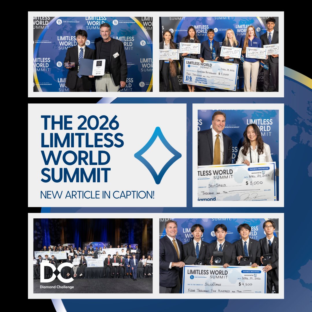 DiamondChalleng's tweet photo. New article out now: Students are planting seeds for change at the Limitless World Summit—connecting with global leaders, sharing ideas, and exploring innovative solutions for a better future. 🎉

Click here to read more about this article: https://t.co/u5HBqX9y22

#udel  #UD 🎉 https://t.co/NhSikSmfEk