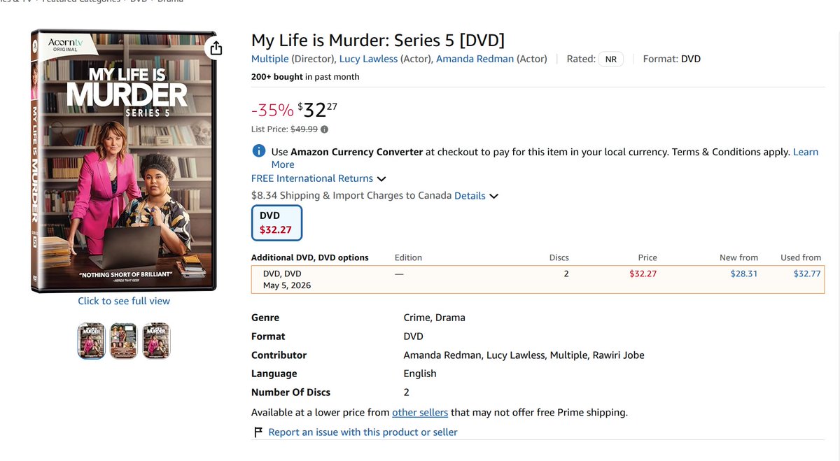 Klippart's tweet photo. My Life is Murder season 5 is available to order now. In Both USA & Canada Amazon. #MyLifeisMurder #MLIM https://t.co/DKzaHrLBhA