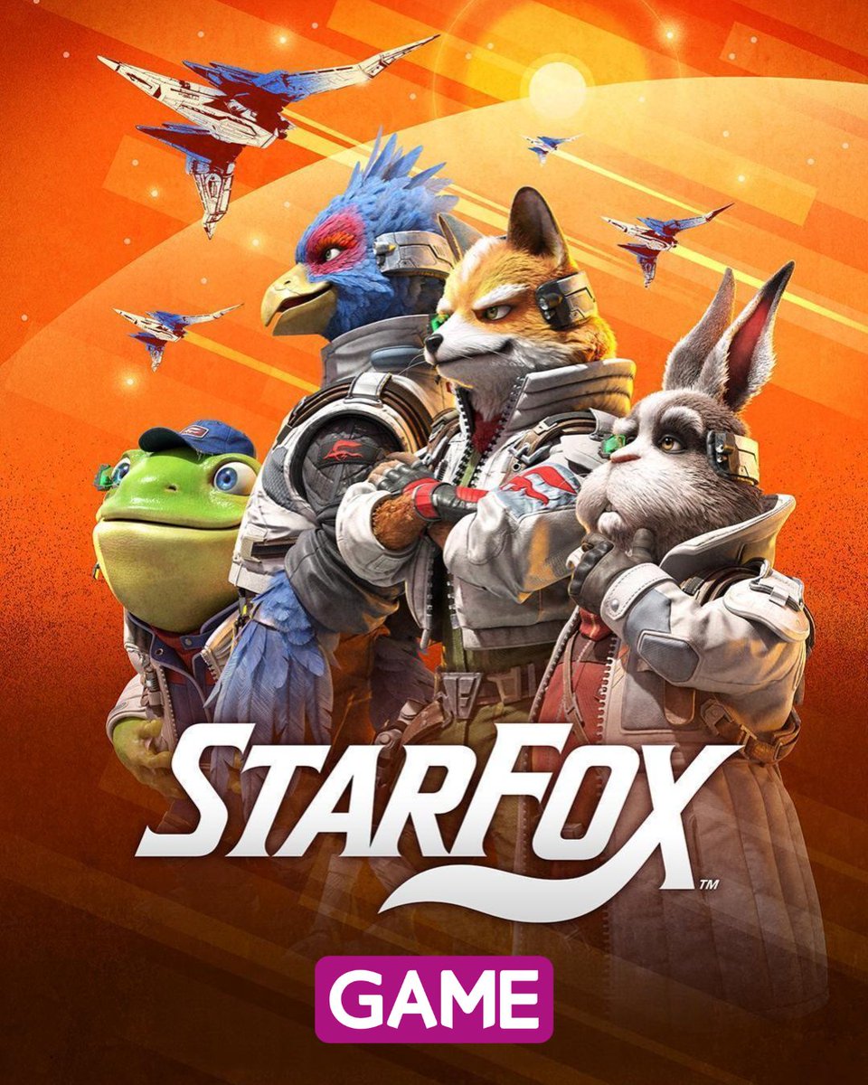 VideojuegosGAME's tweet photo. Un zorro, un halcón, un sapo y una liebre entran en una nave y... (parece el inicio de un chiste) ¡VIVEN UNA AVENTURA INCREÍBLE! 🦊🐸🐦🐰

🚀 Revive el clásico de Nintendo 64 en esta nueva versión que pinta fenomenal. Reserva ya STARFOX para Nintendo Switch 2 en GAME. ¡Llega el próximo 25 de junio! 👇

https://t.co/6bLhHWOaNY